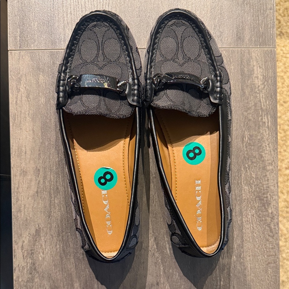 Coach Signature Black Loafers